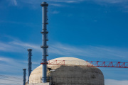 Sur le site du projet de réacteur pressurisé européen (EPR) de Flamanville, en Normandie, le 14 juin 2022.