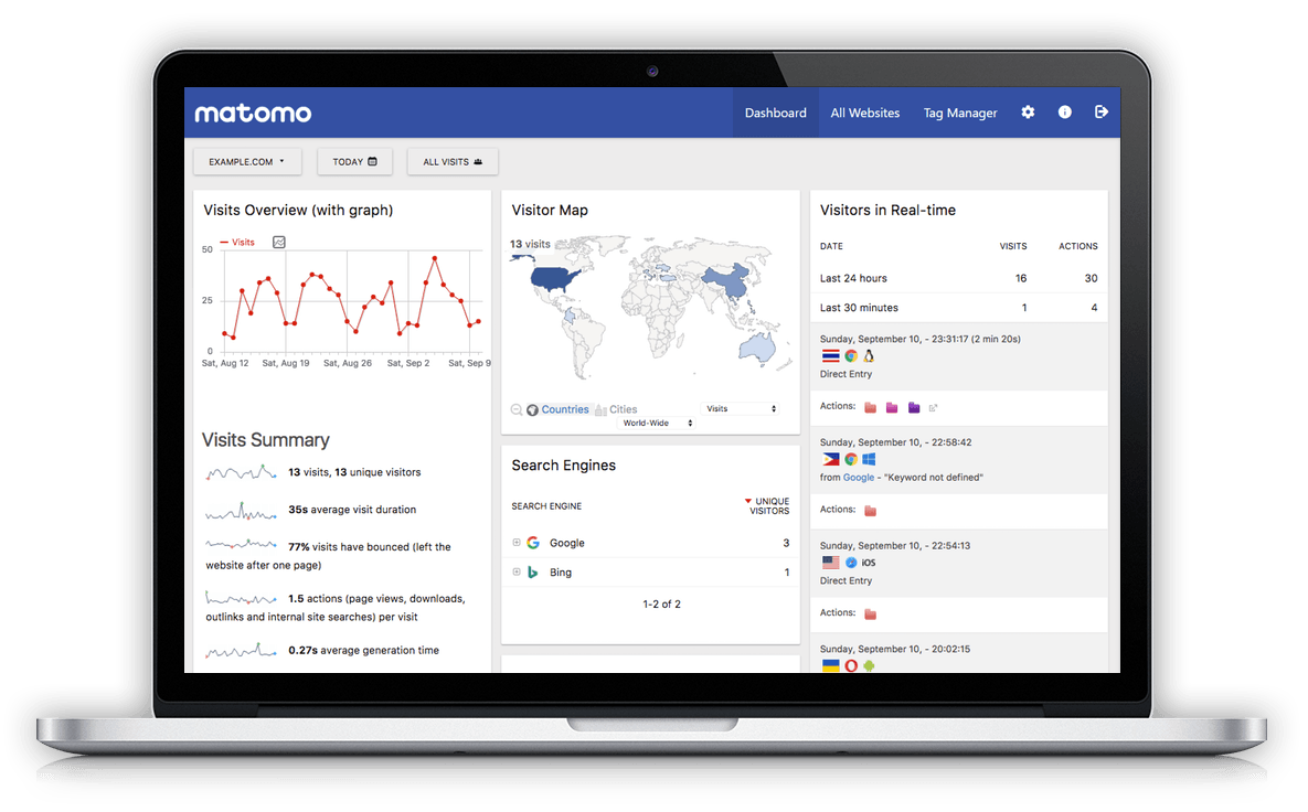 Matomo interface