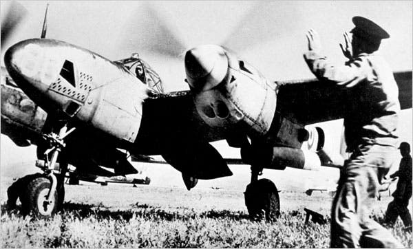 Antoine de Saint-Exupéry in a reconnaissance plane in 1944.